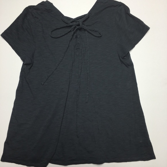 Loft Women's Grey Tie Back Top Size Small - Picture 6 of 6